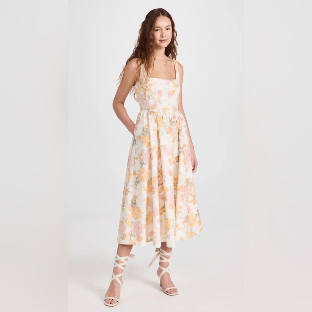 WAYF Desi corset midi dress